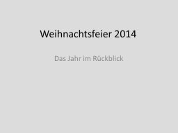 Jahresrückblick 2014