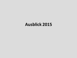 Jahresrückblick 2014